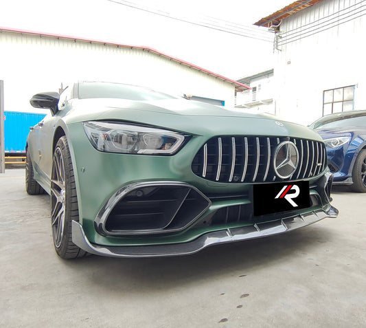 Mercedes Benz AMG GT63 4-Door 2019 2020 2021 2022 2023 with Aftermarket Parts - Front Lip Carbon Fiber / FRP from Aero Republic
