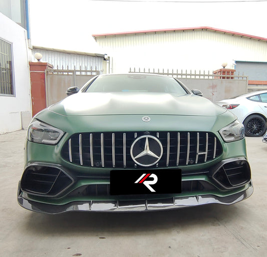 Mercedes Benz AMG GT63 4-Door 2019 2020 2021 2022 2023 with Aftermarket Parts - Front Lip Carbon Fiber / FRP from Aero Republic