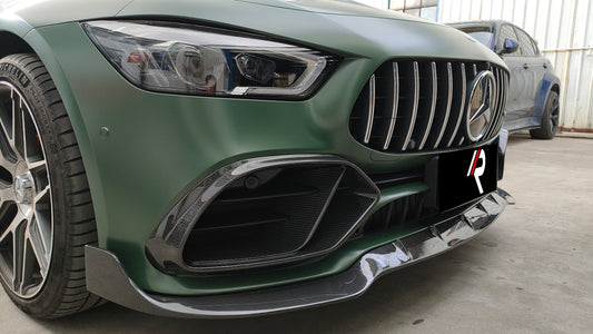 Mercedes Benz AMG GT63 4-Door 2019 2020 2021 2022 2023 with Aftermarket Parts - Front Lip Carbon Fiber / FRP from Aero Republic