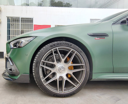 Mercedes Benz AMG GT63 4-Door 2019 2020 2021 2022 2023 with Aftermarket Parts - Front Lip Carbon Fiber / FRP from Aero Republic