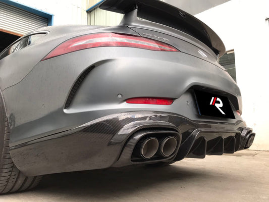 Mercedes Benz AMG GT63 4-Door 2019 2020 2021 2022 2023 with Aftermarket Parts - Rear Diffuser Carbon Fiber / FRP from Aero Republic