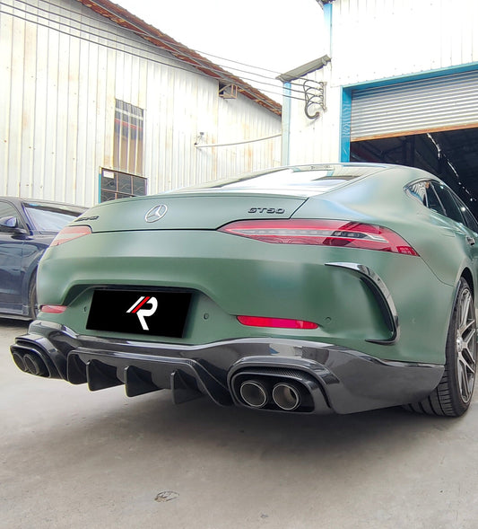 Mercedes Benz AMG GT63 4-Door 2019 2020 2021 2022 2023 with Aftermarket Parts - Rear Diffuser Carbon Fiber / FRP from Aero Republic
