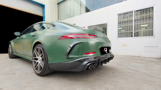 Mercedes Benz AMG GT63 4-Door 2019 2020 2021 2022 2023 with Aftermarket Parts - Rear Diffuser Carbon Fiber / FRP from Aero Republic