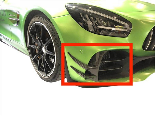Mercedes Benz AMG GTR C190 2017 2018 2019 2020 2021 with Aftermarket Parts - Front Canards Pre-preg Carbon Fiber from Aero Republic