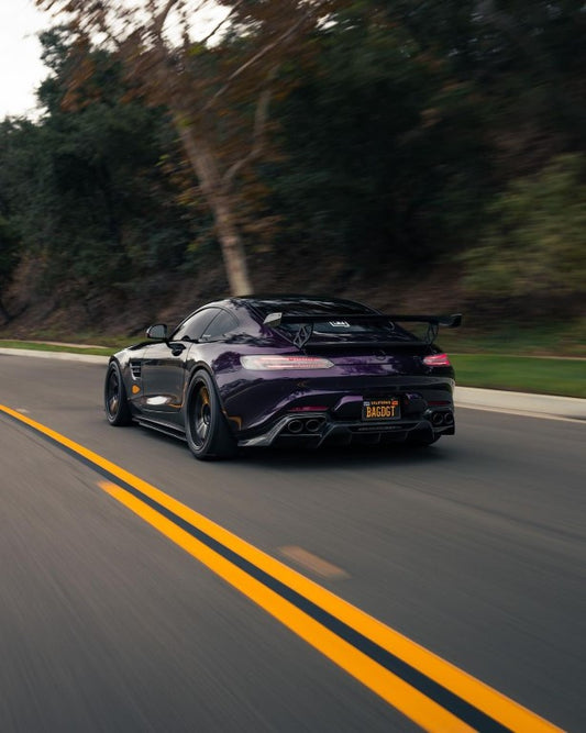 Mercedes Benz AMG GT GTS C190 2015 2016 2017 2018 2019 2020 2021 with Aftermarket Parts - RT Style Rear Diffuser Pre-preg Carbon Fiber from Aero Republic