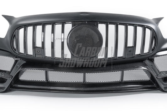 Mercedes Benz AMG GT GTS GTC C190 2016 2017 2018 2019 2020 2021 with Aftermarket Parts - IMP Style Front Bumper Carbon Fiber from Aero Republic