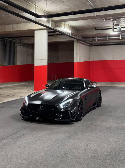 Mercedes Benz AMG GT GTS GTC C190 2016 2017 2018 2019 2020 2021 with Aftermarket Parts - GTR Style Rear Wing Carbon Fiber from Aero Republic
