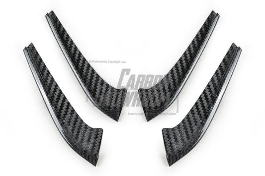 Mercedes Benz AMG GTR C190 2017 2018 2019 2020 2021 with Aftermarket Parts - R Style Front Canards Pre-preg Carbon Fiber from Aero Republic