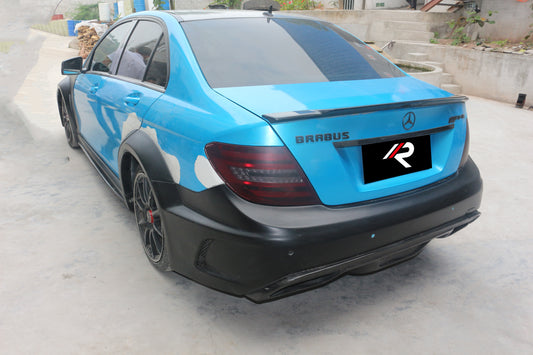 Mercedes Benz C-Class C300 C280 W204 2007 2008 2009 2010 2011 with Aftermarket Parts - Black Series Conversion Style Hood Carbon Fiber / FRP from Aero Republic