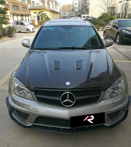Mercedes Benz C-Class C300 C280 W204 2007 2008 2009 2010 2011 with Aftermarket Parts - Black Series Conversion Style Full Body Kit Carbon Fiber / FRP from Aero Republic