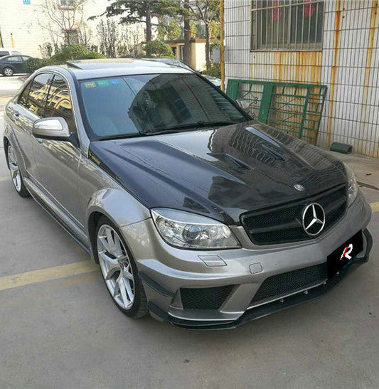 Mercedes Benz C-Class C300 C280 W204 2007 2008 2009 2010 2011 with Aftermarket Parts - Black Series Conversion Style Full Body Kit Carbon Fiber / FRP from Aero Republic