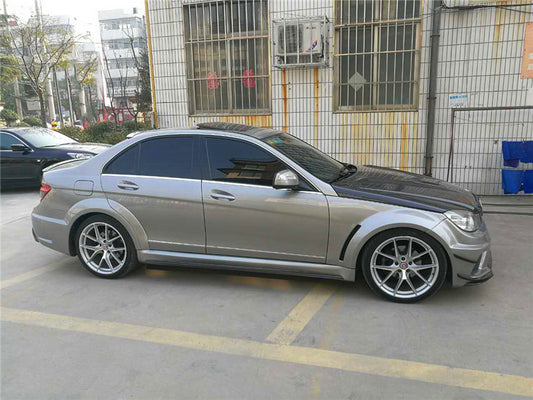 Mercedes Benz C-Class C300 C280 W204 2007 2008 2009 2010 2011 with Aftermarket Parts - Black Series Conversion Style Full Body Kit Carbon Fiber / FRP from Aero Republic