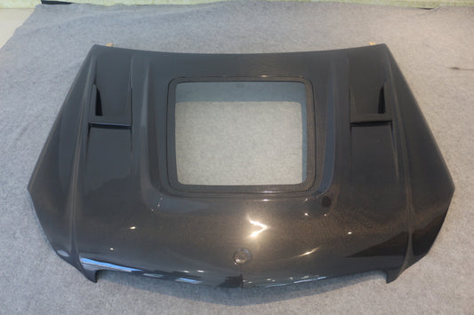 Mercedes Benz C-Class C300 C280 W204 Pre-Facelift 2007 2008 2009 2010 2011 with Aftermarket Parts - IMP Style Transperant Tempered Glass Window Hood Carbon Fiber / FRP from Aero Republic