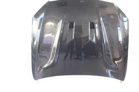 Mercedes Benz C-Class C43 C400 C300 W205 2015 2016 2017 2018 2019 2020 2021 2022 with Aftermarket Parts - Black Series Conversion Style Hood Carbon Fiber from Aero Republic