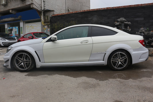Mercedes Benz C-Class C63 AMG C204 2012 2013 2014 with Aftermarket Parts - Black Series Conversion Style Full Body Kit Carbon Fiber / FRP from Aero Republic