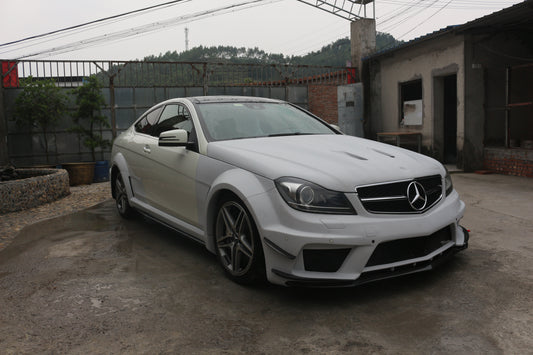 Mercedes Benz C-Class C63 AMG C204 2012 2013 2014 with Aftermarket Parts - Black Series Conversion Style Full Body Kit Carbon Fiber / FRP from Aero Republic