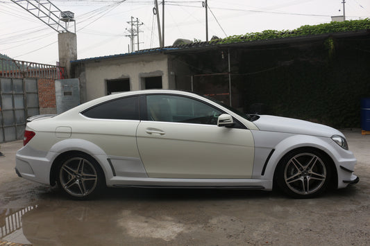 Mercedes Benz C-Class C63 AMG C204 2012 2013 2014 with Aftermarket Parts - Black Series Conversion Style Full Body Kit Carbon Fiber / FRP from Aero Republic