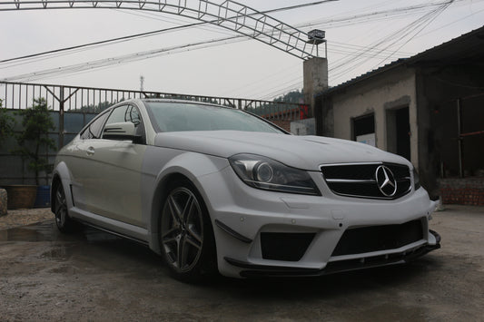 Mercedes Benz C-Class C63 AMG C204 2012 2013 2014 with Aftermarket Parts - Black Series Conversion Style Full Body Kit Carbon Fiber / FRP from Aero Republic