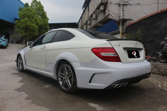 Mercedes Benz C-Class C63 AMG C204 2012 2013 2014 with Aftermarket Parts - Black Series Conversion Style Full Body Kit Carbon Fiber / FRP from Aero Republic