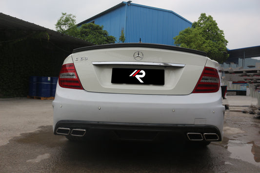 Mercedes Benz C-Class C63 AMG C204 2012 2013 2014 with Aftermarket Parts - Black Series Conversion Style Full Body Kit Carbon Fiber / FRP from Aero Republic