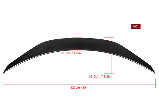 Aero Republic PSM Style Rear Lip Spoiler for Mercedes Benz C-Class C63/S C43 AMG C450/300 W205 Sedan Carbon Fiber