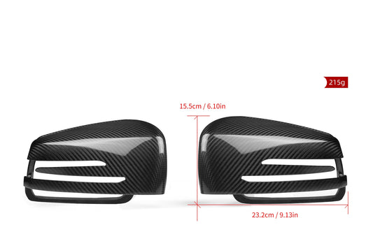Mercedes Benz CLS Class W218 C218 CLS400 CLS550 CLS63 & X218 CLS400 CLS550 CLS63 2012 2013 2014 2015 2016 with Aftermarket Parts - OE Style Replacement Mirror Caps Carbon Fiber from Aero Republic