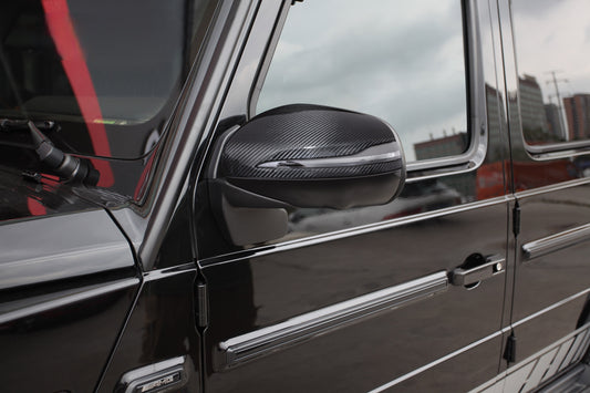Mercedes Benz G-Class W464 BA06 BA09 G63 G580e G500 G550 G350d 2022-ON with Aftermarket Parts - OE Style Replacement Mirror Caps Pre-preg Carbon Fiber from Aero Republic