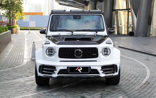 Mercedes Benz G63 AMG G550 W463 W464 2019-ON with Aftermarket Parts - M Style Hood Pre-preg Carbon Fiber / FRP from Aero Republic