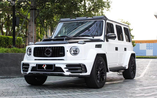 Mercedes Benz G63 AMG G550 W463 W464 2019-ON with Aftermarket Parts - M Style Hood Pre-preg Carbon Fiber / FRP from Aero Republic