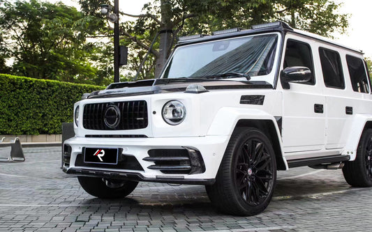 Mercedes Benz G63 AMG G550 W463 W464 2019-ON with Aftermarket Parts - M Style Hood Pre-preg Carbon Fiber / FRP from Aero Republic