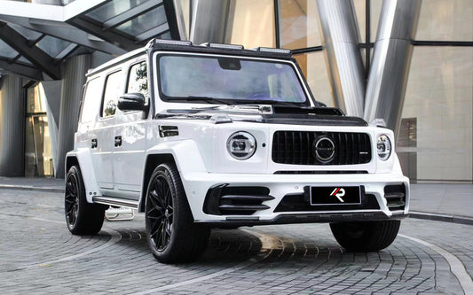 Mercedes Benz G63 AMG G550 W463 W464 2019-ON with Aftermarket Parts - M Style Hood Pre-preg Carbon Fiber / FRP from Aero Republic