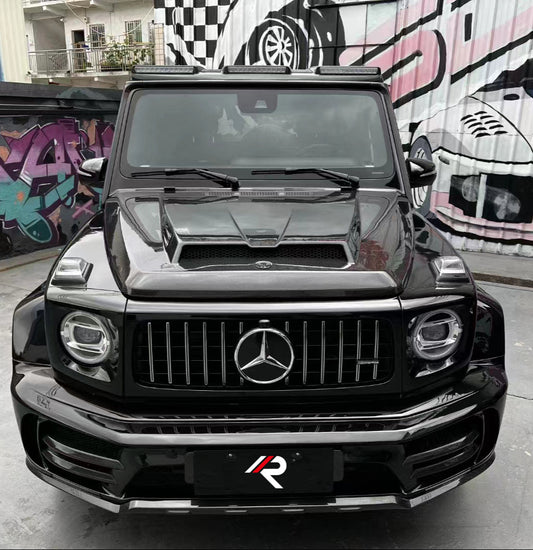 Mercedes Benz G63 AMG G550 W463 W464 2019-ON with Aftermarket Parts - M Style Hood Pre-preg Carbon Fiber / FRP from Aero Republic