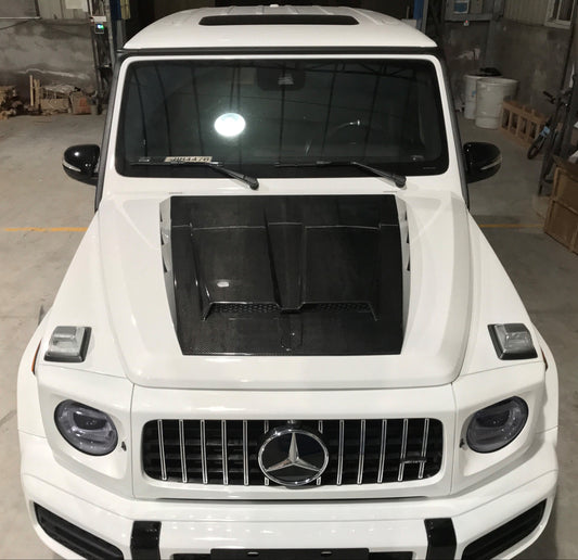 Mercedes Benz G63 AMG G550 W463 W464 2019-ON with Aftermarket Parts - Hood Trim Carbon Fiber / FRP from Aero Republic
