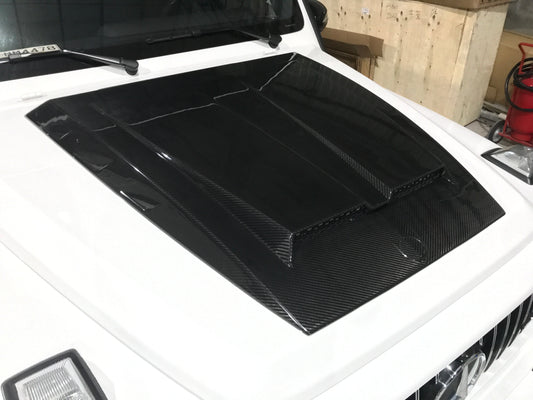 Mercedes Benz G63 AMG G550 W463 W464 2019-ON with Aftermarket Parts - Hood Trim Carbon Fiber / FRP from Aero Republic