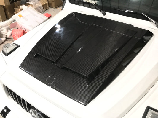 Mercedes Benz G63 AMG G550 W463 W464 2019-ON with Aftermarket Parts - Hood Trim Carbon Fiber / FRP from Aero Republic