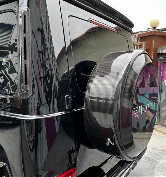 Mercedes Benz G63 AMG G550 W463 W464 2019-ON with Aftermarket Parts - M Style Spare Tire Arch Carbon Fiber from Aero Republic
