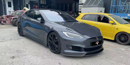 Tesla Model S 2nd Gen Late 2016-Early 2021 with Aftermarket Parts - Narrow & Wide Body Full Body Kit Carbon Fiber from Aero Republic