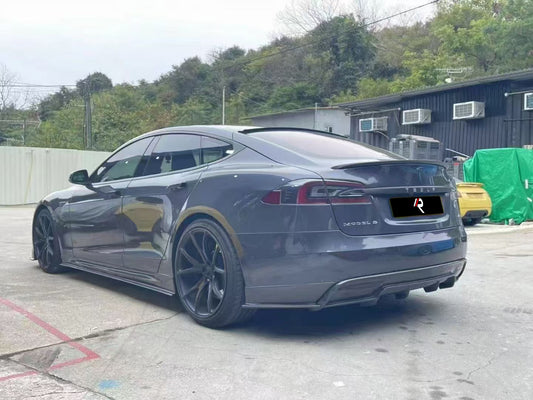 Tesla Model S 2nd Gen Late 2016-Early 2021 with Aftermarket Parts - Narrow & Wide Body Full Body Kit Carbon Fiber from Aero Republic
