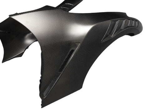 Nissan GTR R35 EBA 2008 2009 2010 2011 2012 2013 2014 2015 2016 2017 2018 2019 2020 2021 2022 2023 2024 with Aftermarket Parts - Nismo Style Front Fenders Dry Pre-preg Carbon Fiber from Aero Republic