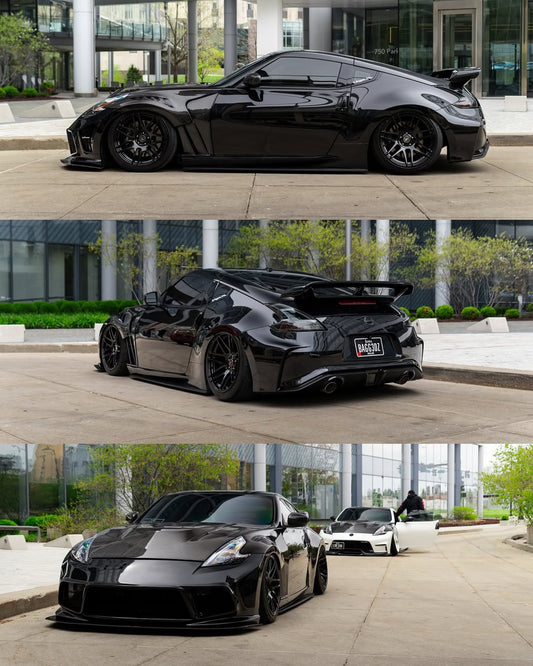 Nissan 370Z Nismo Sport Touring Base Fairlady Z Z34 2009 2010 2011 2012 2013 2014 2015 2016 2017 2018 2019 2020 with Aftermarket Parts - V2 Front Fenders Carbon Fiber from Aero Republic