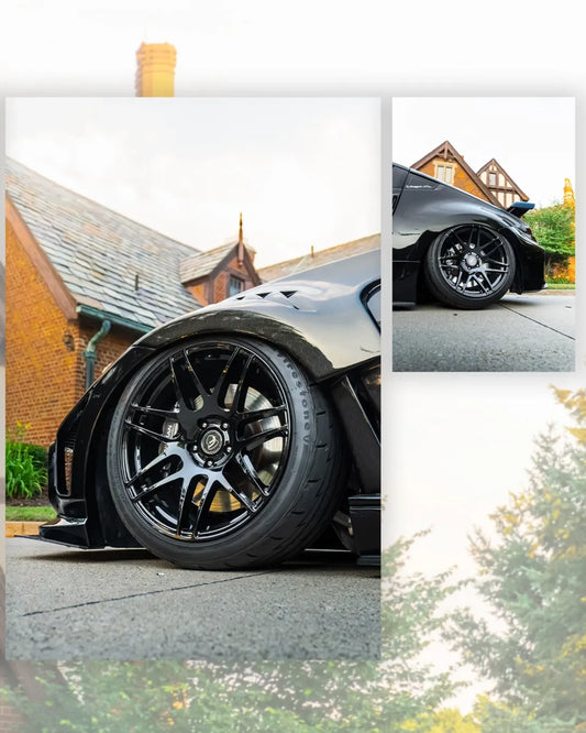 Nissan 370Z Nismo Sport Touring Base Fairlady Z Z34 2009 2010 2011 2012 2013 2014 2015 2016 2017 2018 2019 2020 with Aftermarket Parts - V2 Front Fenders Carbon Fiber from Aero Republic