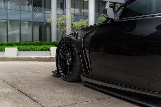 Nissan 370Z Nismo Sport Touring Base Fairlady Z Z34 2009 2010 2011 2012 2013 2014 2015 2016 2017 2018 2019 2020 with Aftermarket Parts - V2 Front Fenders Carbon Fiber from Aero Republic
