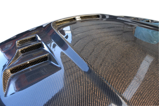 Nissan 370Z Nismo Sport Touring Base Fairlady Z Z34 2009 2010 2011 2012 2013 2014 2015 2016 2017 2018 2019 2020 with Aftermarket Parts - V2 Hood Carbon Fiber/FRP from Aero Republic