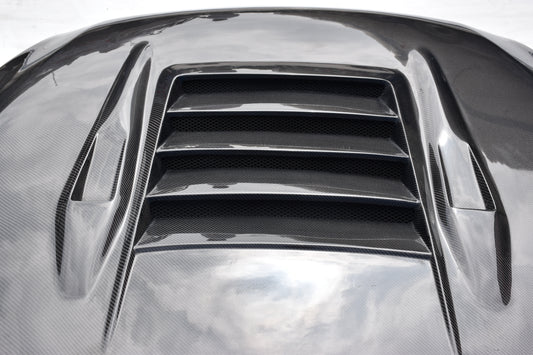 Nissan GTR Nismo T-Spec Premium Pure (for installation on 2008-2016 vehicles, 2017-2024 front bumper is recommended) 2017 2018 2019 2020 2021 2022 2023 2024 with Aftermarket Parts - V1 Hood Carbon Fiber / FRP from Aero Republic