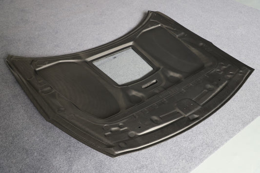 Nissan GTR R35 CBA DBA 2008 2009 2010 2011 2012 2013 2014 2015 2016 (for installation on 2017 2018 2019 2020 2021 2022 2023 2024 vehicles, 2008 2009 2010 2011 2012 2013 2014 2015 2016 front bumper is recommended) with Aftermarket Parts - IMP Style Hood Dry Pre-preg Carbon Fiber from Aero Republic