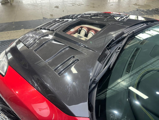 Nissan GTR R35 CBA DBA 2008 2009 2010 2011 2012 2013 2014 2015 2016 (for installation on 2017 2018 2019 2020 2021 2022 2023 2024 vehicles, 2008 2009 2010 2011 2012 2013 2014 2015 2016 front bumper is recommended) with Aftermarket Parts - IMP Style Hood Dry Pre-preg Carbon Fiber from Aero Republic