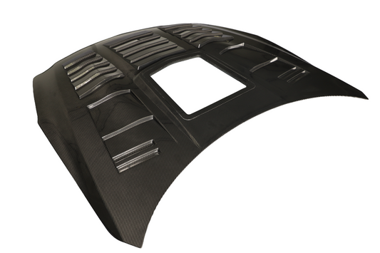Nissan GTR R35 CBA DBA 2008 2009 2010 2011 2012 2013 2014 2015 2016 (for installation on 2017-2024 vehicles, 2008-2016 front bumper is recommended) with Aftermarket Parts - IMP Style Hood Dry Pre-preg Carbon Fiber from Aero Republic