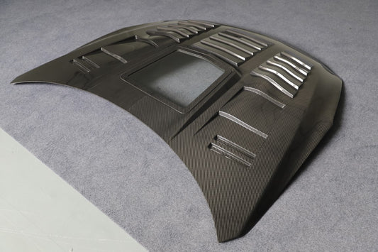 Nissan GTR R35 CBA DBA 2008 2009 2010 2011 2012 2013 2014 2015 2016 (for installation on 2017 2018 2019 2020 2021 2022 2023 2024 vehicles, 2008 2009 2010 2011 2012 2013 2014 2015 2016 front bumper is recommended) with Aftermarket Parts - IMP Style Hood Dry Pre-preg Carbon Fiber from Aero Republic