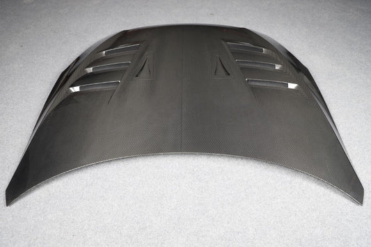 Nissan GTR R35 EBA 2017 2018 2019 2020 2021 2022 2023 2024 (2017+ hood recommended for 2008-2016 model years) with Aftermarket Parts - TS Style Hood Dry Pre-preg Carbon Fiber from Aero Republic