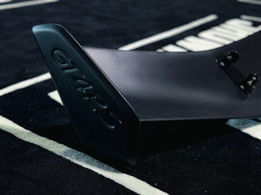 Porsche 981 Cayman (Base / S / GTS) 2012 2013 2014 2015 2016 & 718 982 Cayman (Base / T / S / GTS) 2017-ON with Aftermarket Parts - GT4RS Style Rear Wing Dry Pre-preg Carbon Fiber from Dupont Tech